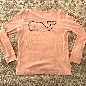 Vineyard Vines Light Pink Long Sleeve Cotton T-Shirt Size Medium